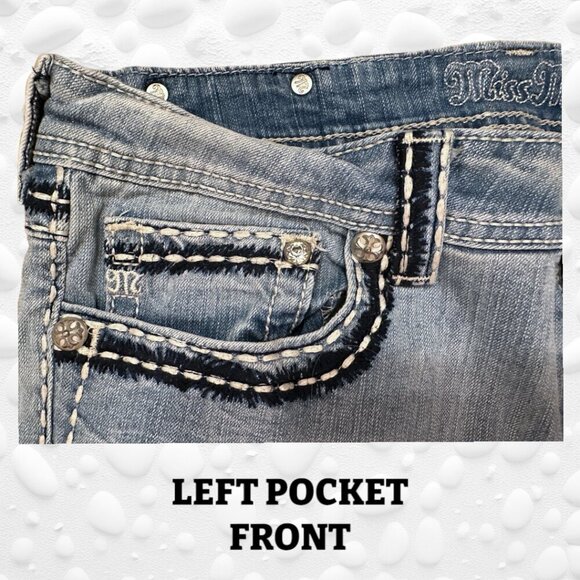 “Miss Me” Womens Light Blue Denim Boyfriend Capri JB5014PB - 30” - Picture 8 of 9